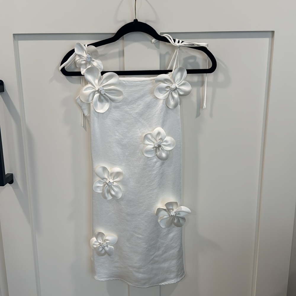 ASTR White Embellished Sheath Mini Dress